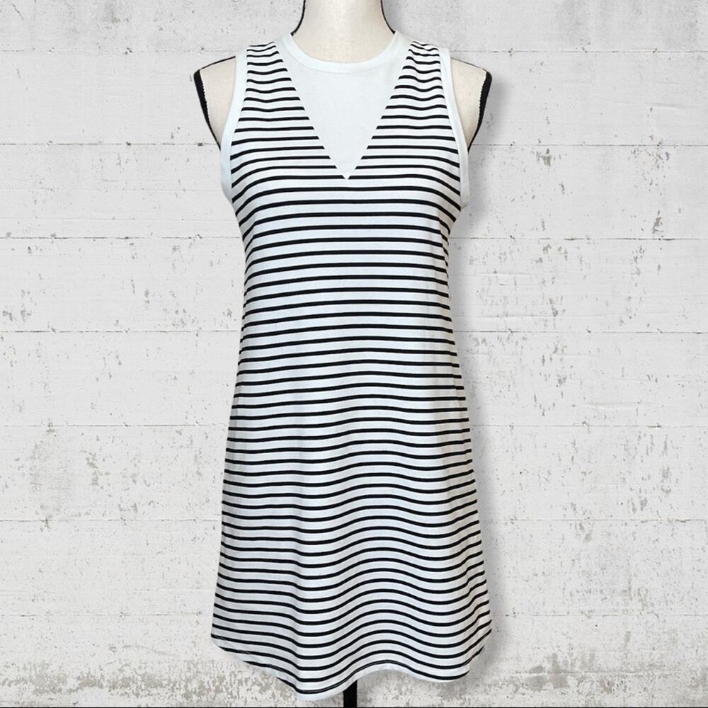 Zara Striped Tank Coastal Summer Dress Size Small Nautical Preppy